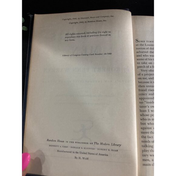 Vintage Modern Library Books: "Vanity Fair -All The Kings Men" Thackeray Warren - Picture 11 of 15